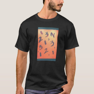 これは1,2,3、数字のデザインの男性Tシャツである。 Tシャツ