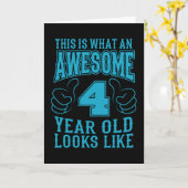 これは4歳素晴らしの4歳の誕生日だ カード (黄色い花)