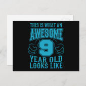 これは9歳の誕生日にぴったりな最高の9歳の子 ポストカード (正面/裏面)