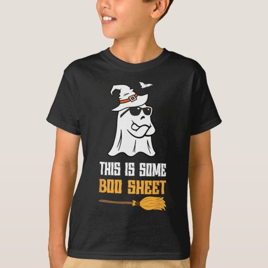 これは、いくつかのブーシートおもしろいハロウィン幽霊 Tシャツ (正面)