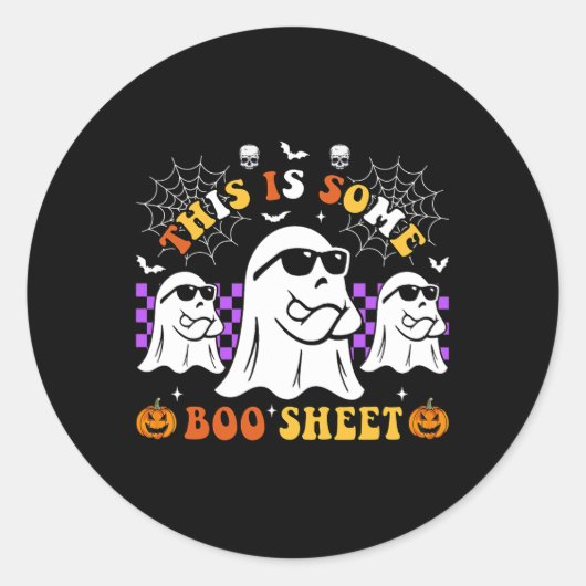 これは、いくつかのブーシートおもしろいハロウィーン ラウンドシール (正面)