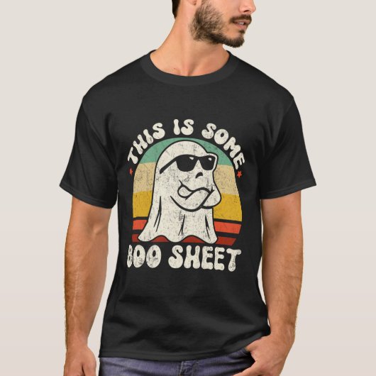 これは、いくつかのブーシートクール幽霊面白いハロウィン Tシャツ (正面)