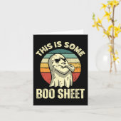 これは、いくつかのブーシートハロウィンおもしろいヴィンテージGho カード (黄色い花)