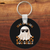 これは、いくつかのブーシートハロウィーン幽霊おもしろいギフト キーホルダー (正面)