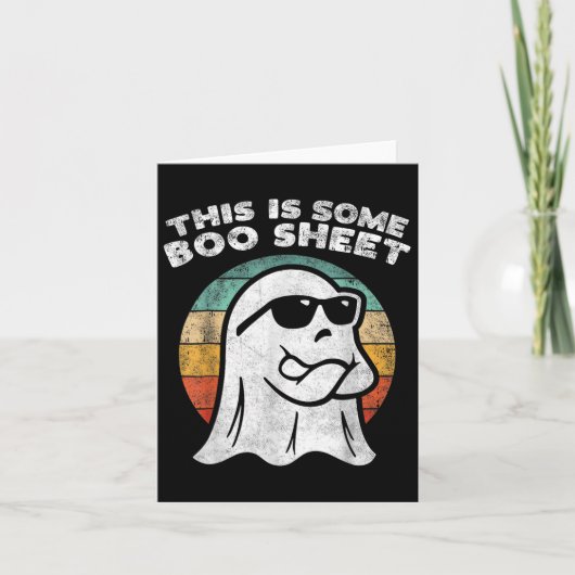 これは、いくつかのブーシート幽霊サングルハロウィーンメンズ カード (正面)