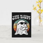 これは、いくつかのブーシート幽霊サングルハロウィーンメンズ カード (黄色い花)