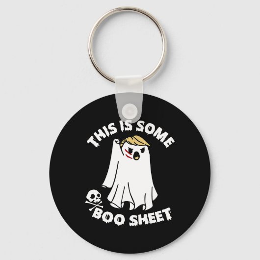 これは、いくつかのブーシート幽霊トランプおもしろいハロウィーン キーホルダー (正面)