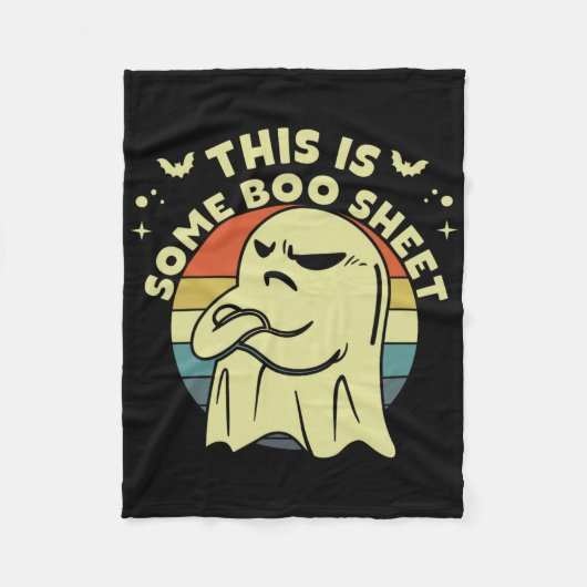 これは、いくつかのブーシート幽霊ハロウィーンの衣装の男性 フリースブランケット (正面)