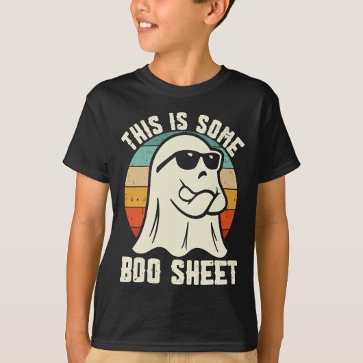 これは、いくつかのブーシート幽霊ハロウィーンの衣装の男性 Tシャツ (正面)