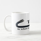 これは、ラリーのマグ何が起こるかです コーヒーマグカップ (左)