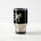 これは、ローラーのダービーのスケート選手私がいかに転がるかです トラベルマグ (中央)