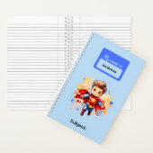 これは、子供たちに大人気の、スーパーヒーローになって活躍する１１人の少年たちの文房具です。 ノートブック (内側)