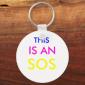 これは、AN、SOSである キーホルダー (正面)