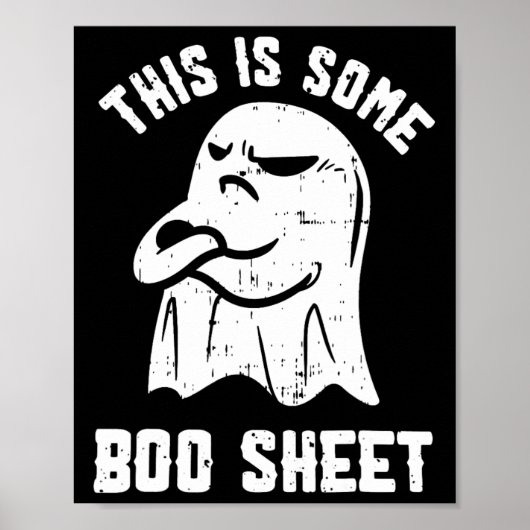 これはBooシートハロウィーン幽霊メンおもしろいトW ポスター (正面)