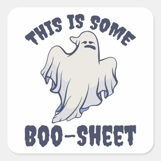 これはBoo Sheet Sassyの幽霊 スクエアシール (正面)