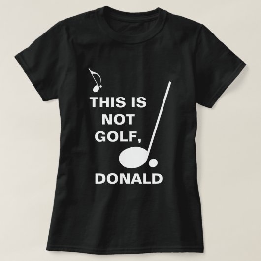 これはGolf Donaldのカスタマイズが可能おもしろいでない Tシャツ (デザイン正面)