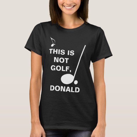これはGolf Donaldのカスタマイズが可能おもしろいでない Tシャツ (正面)