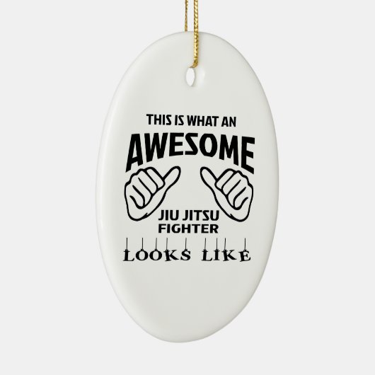 これはJiu-Jitsuのなんと素晴らしい戦闘機リチウムを見るかです セラミックオーナメント (右)