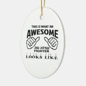 これはJiu-Jitsuのなんと素晴らしい戦闘機リチウムを見るかです セラミックオーナメント (左)