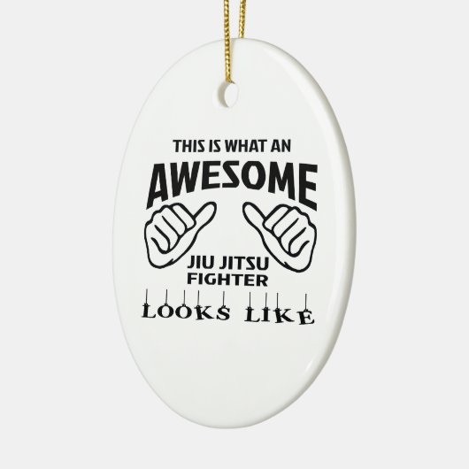 これはJiu-Jitsuのなんと素晴らしい戦闘機リチウムを見るかです セラミックオーナメント (左)