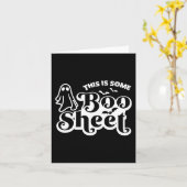 これはMのためのブーシートハロウィンおもしろい幽霊 カード (黄色い花)