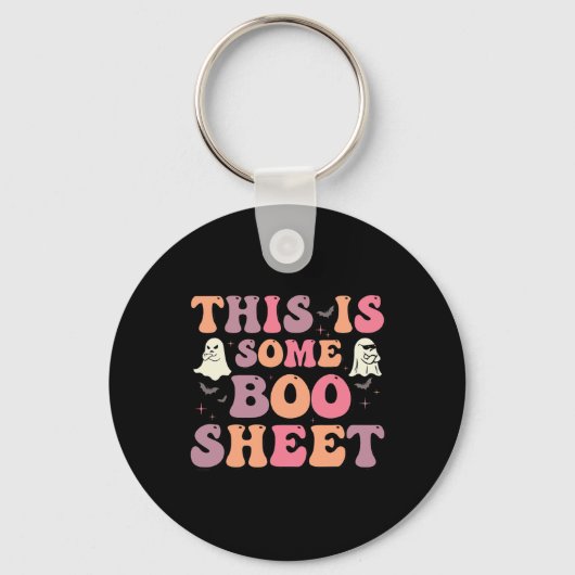 これはMのブーシートハロウィンおもしろい幽霊だ キーホルダー (正面)