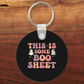 これはMのブーシートハロウィンおもしろい幽霊だ キーホルダー (正面)