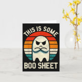 これはMのブーシートレトロハロウィン幽霊である カード (黄色い花)