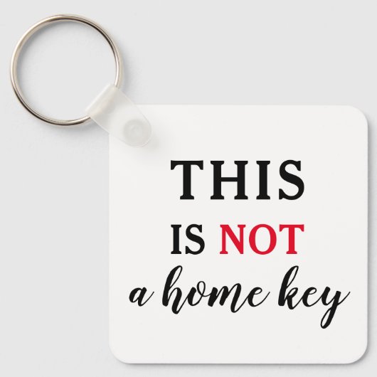 これはNOT | トレンディーユーモアのあるタイポグラフィおもしろい キーホルダー (正面)