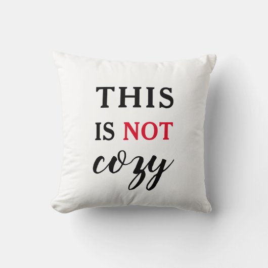 これはNOT | トレンディーユーモアのあるタイポグラフィおもしろい クッション (正面)