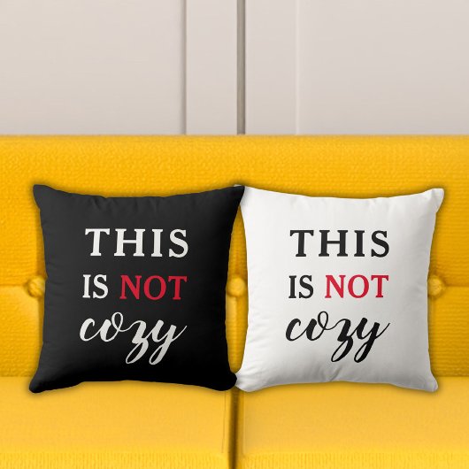 これはNOT | トレンディーユーモアのあるタイポグラフィおもしろい クッション