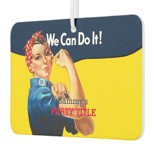 これはRosieパーティーカスタムのパーソナライズである カーエアーフレッシュナー (左)