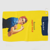 これはRosieパーティーカスタムのパーソナライズである ゴルフタオル (横)