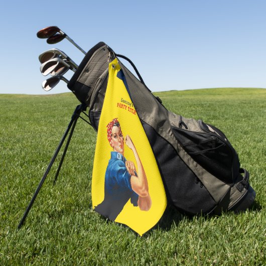 これはRosieパーティーカスタムのパーソナライズである ゴルフタオル (グリーン)