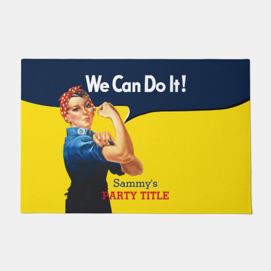 これはRosieパーティーカスタムのパーソナライズである ドアマット (正面)