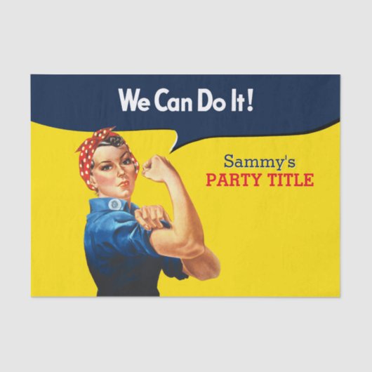 これはRosieパーティーカスタムのパーソナライズである 薄葉紙 (正面)