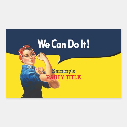 これはRosieパーティーカスタムのパーソナライズである 長方形シール (正面)