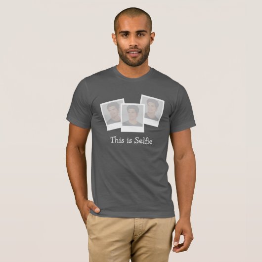 これはselfieのスローガン加えますあなた自身の写真のTシャツをです Tシャツ (正面フル)