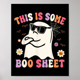 これはSome BooシートレトロGroovy幽霊Hallowee ポスター