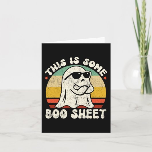これはSome Booシート幽霊クールおもしろいハロウィンCo カード (正面)
