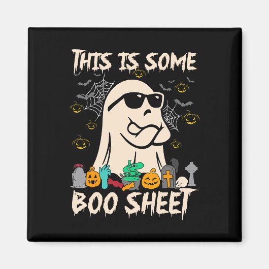 これはSome Booシート幽霊クールおもしろいハロウィンCo マグネット (正面)