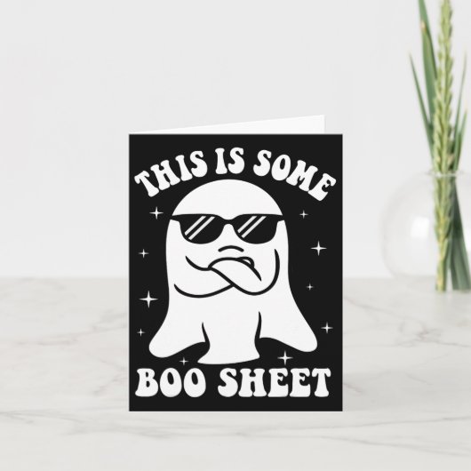 これはSome Booシート幽霊レトロハロウィンコスト カード (正面)
