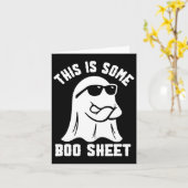 これはSome Booシート幽霊レトロハロウィンコスト カード (黄色い花)