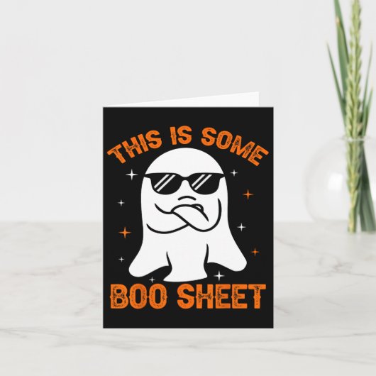 これはSome Booシート幽霊レトロハロウィンコスト カード (正面)