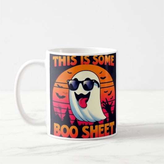 これはSome Boo Sheet面白いハロウィーン幽霊コーヒー コーヒーマグカップ (左)
