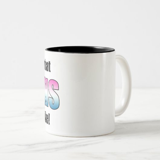 これはTRANSが見えるものにです! コーヒー・マグ ツートーンマグカップ (正面右)