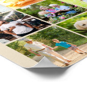 これはUsフォトコラージュ40平方写真クリーム ポスター (角)