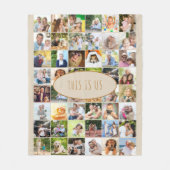 これはUs Cream Rust 40写真写真コラージュ フリースブランケット (正面)