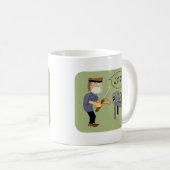 これはWoodturningのおもしろいな漫画を傷つけません コーヒーマグカップ (正面右)