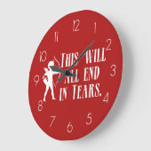 こればかりは泣き出す ラージ壁時計 (傾斜)